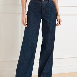 Talbots Relaxed Jean Trouser Wide Leg Full Length NWT 14